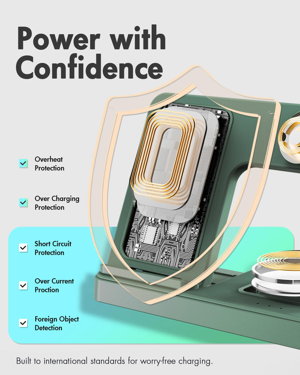 Wireless Charging Station for Apple Devices | 3 in 1 (I phones, Apple Watches, Airpods