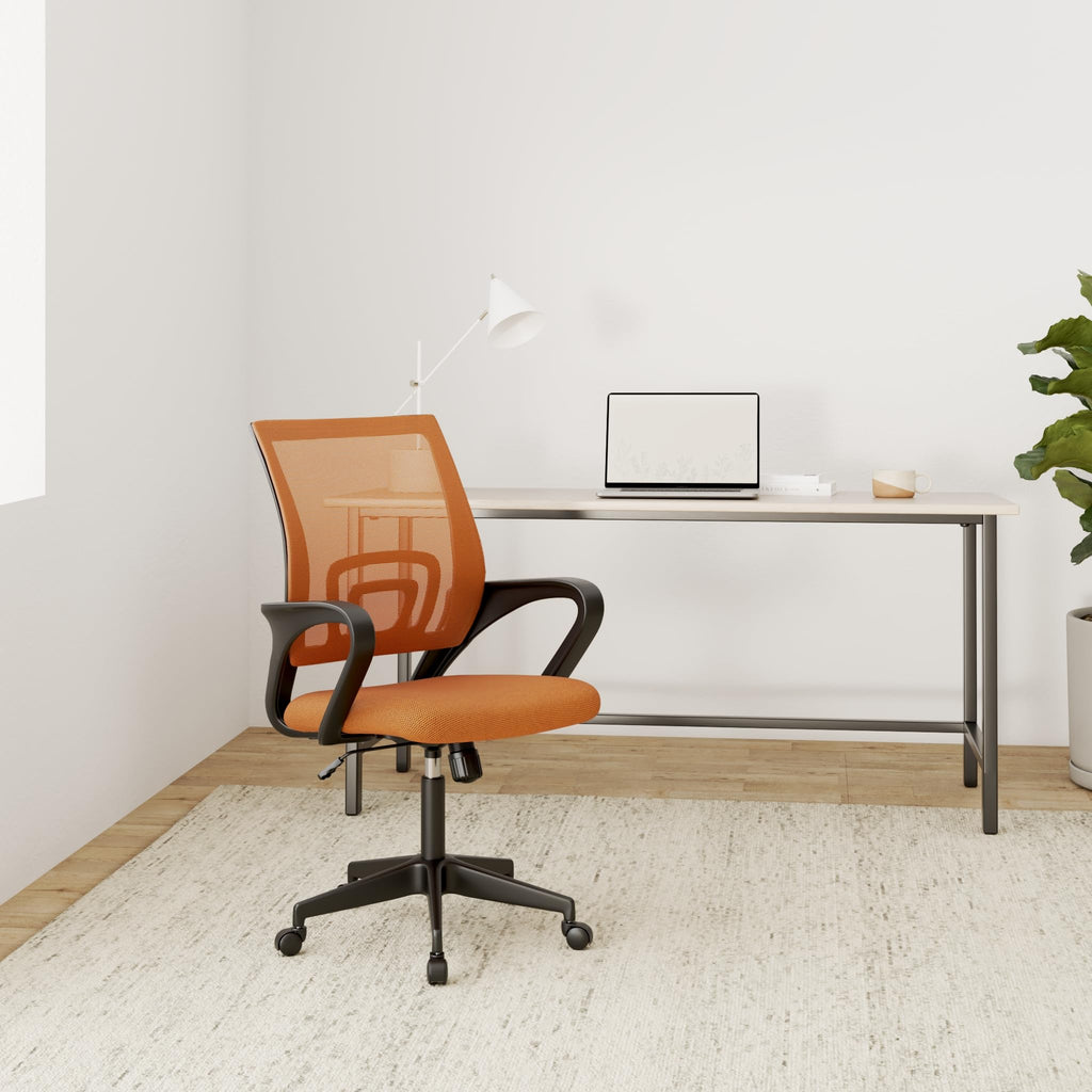 Ergonomic Office Chair | Mid-Back Swivel Desk Chair | with Lumbar Support