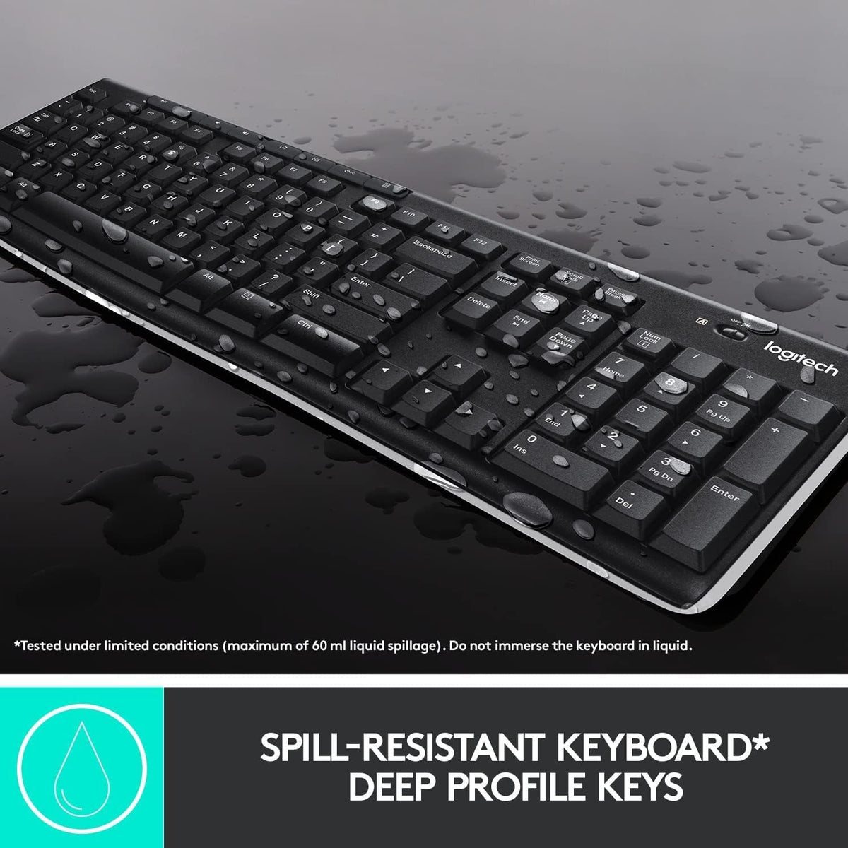 Logitech MK270 Full Size Wireless Keyboard and Mouse Combo