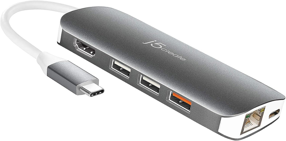 j5create USB C Hub Adapter Multi-Monitor 10-in-1 Port Docking Station