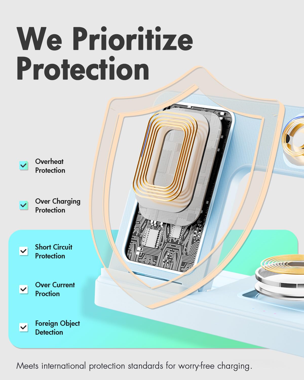 Wireless Charging Station for Apple Devices | 3 in 1 (I phones, Apple Watches, Airpods