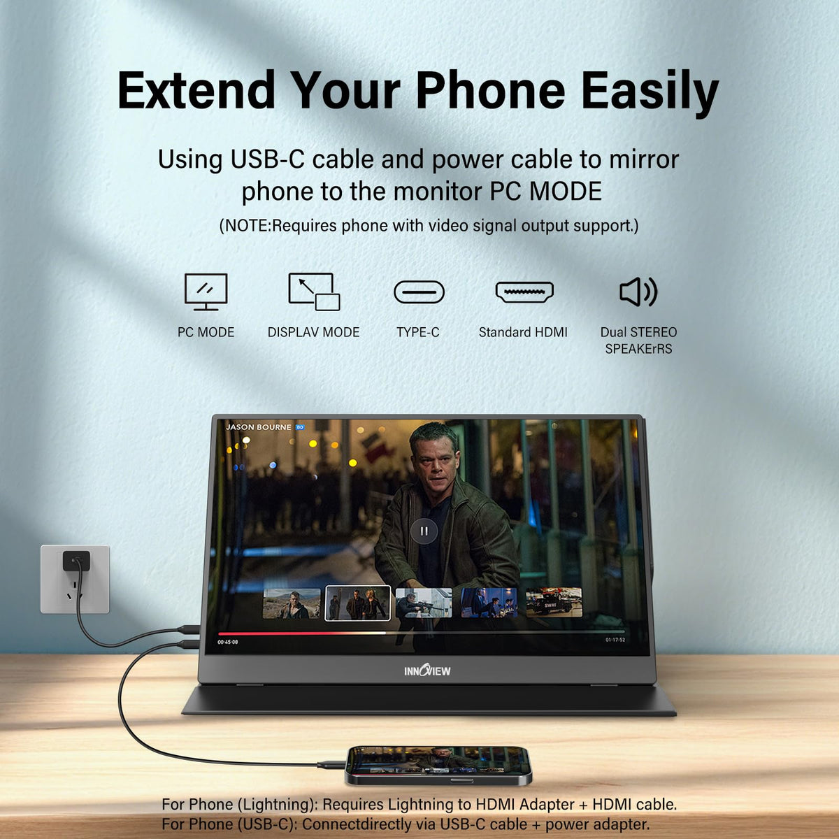 InnoView 2K Portable Monitor