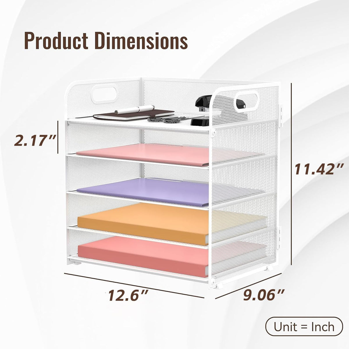 Supeasy 2 Pack 5-Tier Desk Organizer