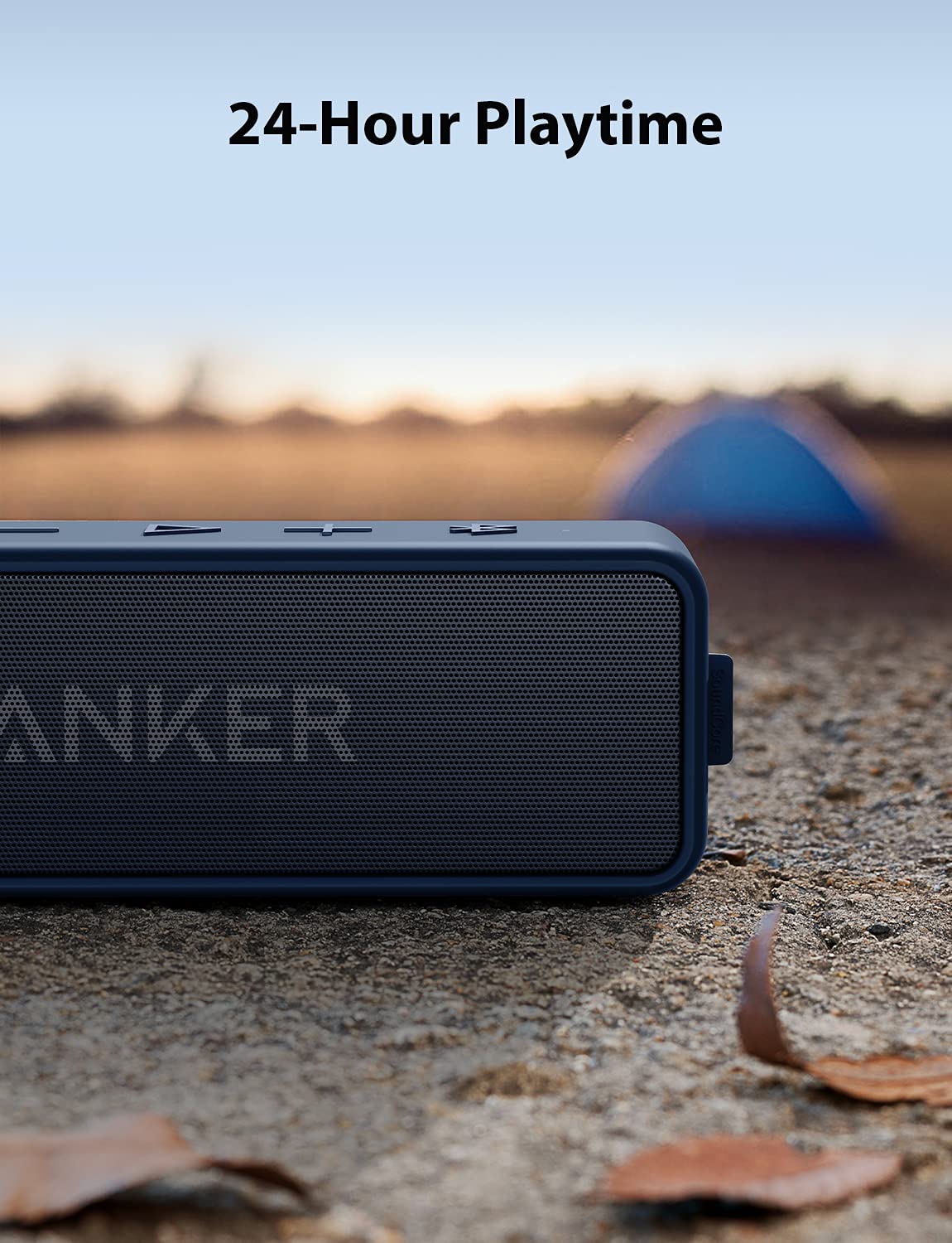 Anker soundcore 2 Portable Bluetooth Speaker, Stereo Sound, IPX7