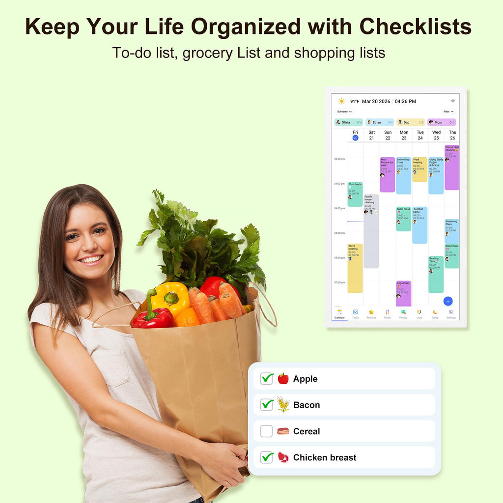 Digital Calendar – 27 Inch Wall Calendar Interactive Touchscreen Display