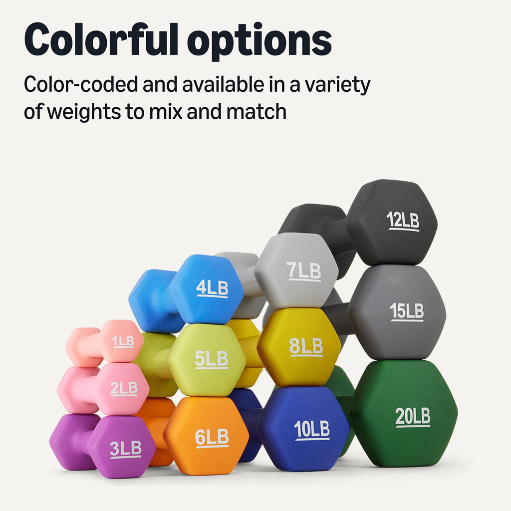 Amazon Basics Neoprene Hand Dumbbell Weights for Exercise & Toning