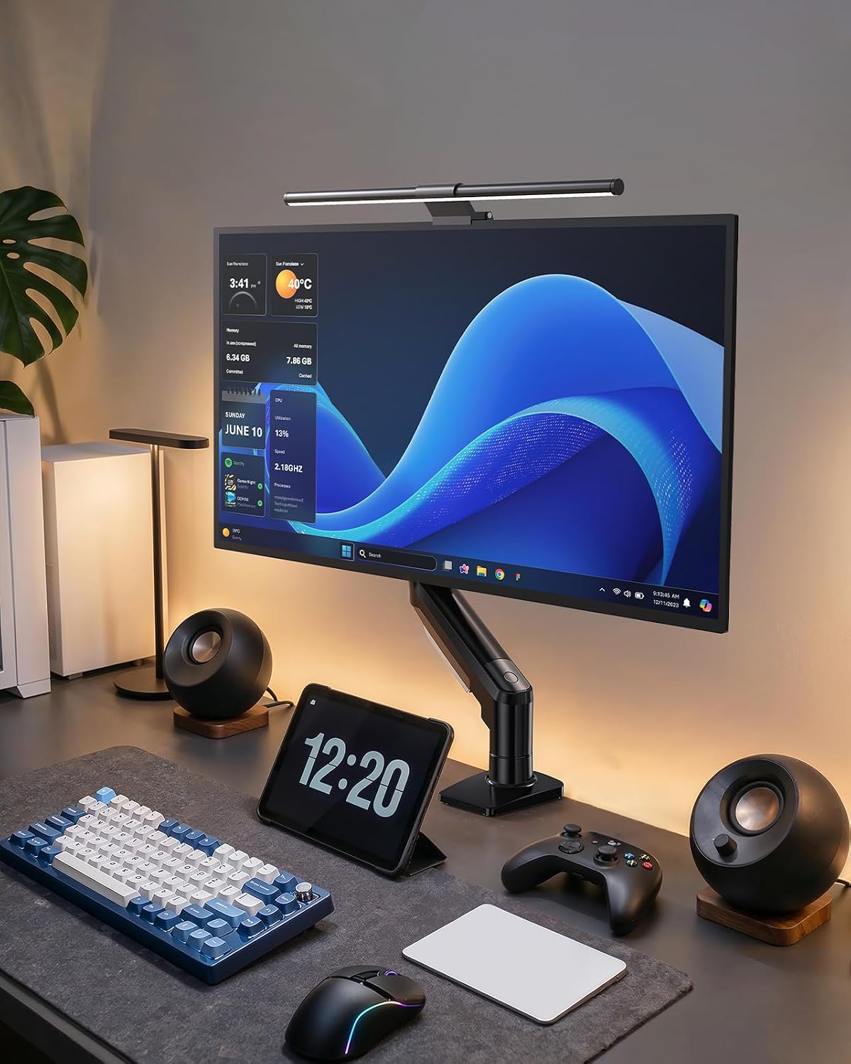 FlowLift™ Single Monitor Mount, 13 to 32 Inch Monitor Arm