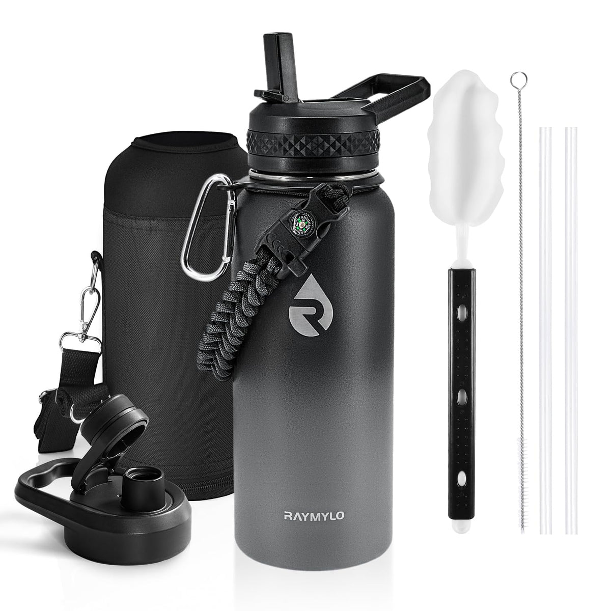 RAYMYLO 32 to 128 oz Insulated Water Bottles | Triple Wall Vacuum | Stainless Steel