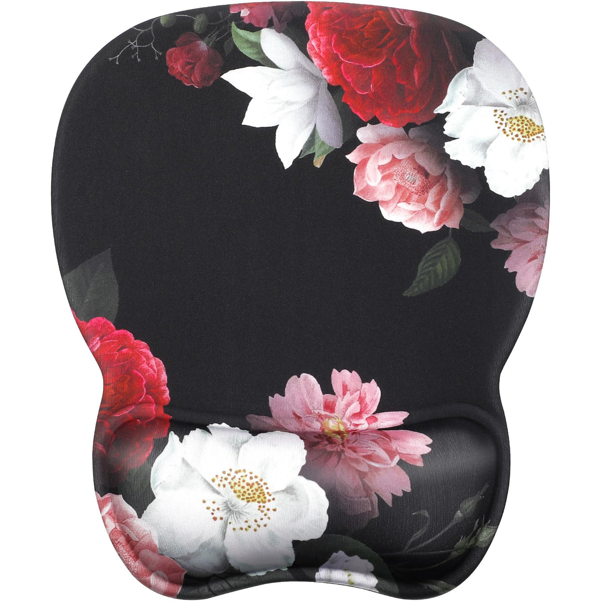 MROCO Ergonomic Mouse Pad | Gel Wrist Rest | 9.4 x 8.1 in | Black