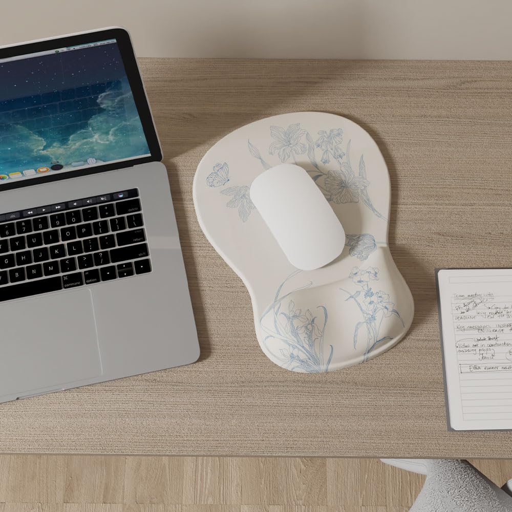 ErgoComfort Gel Wrist Resting |  Mouse Pad-Ergonomic Support-Non-Slip