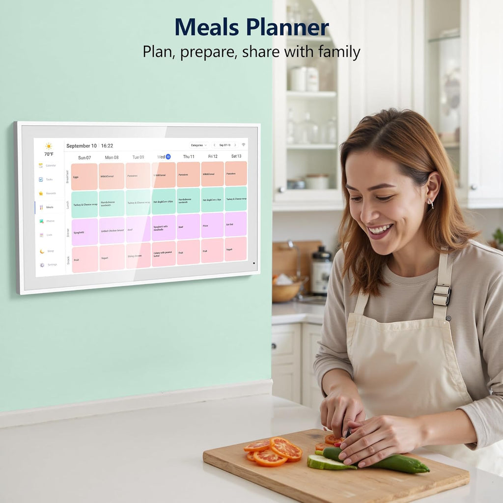 Digital Calendar, 21.5 Inch Touchscreen Display