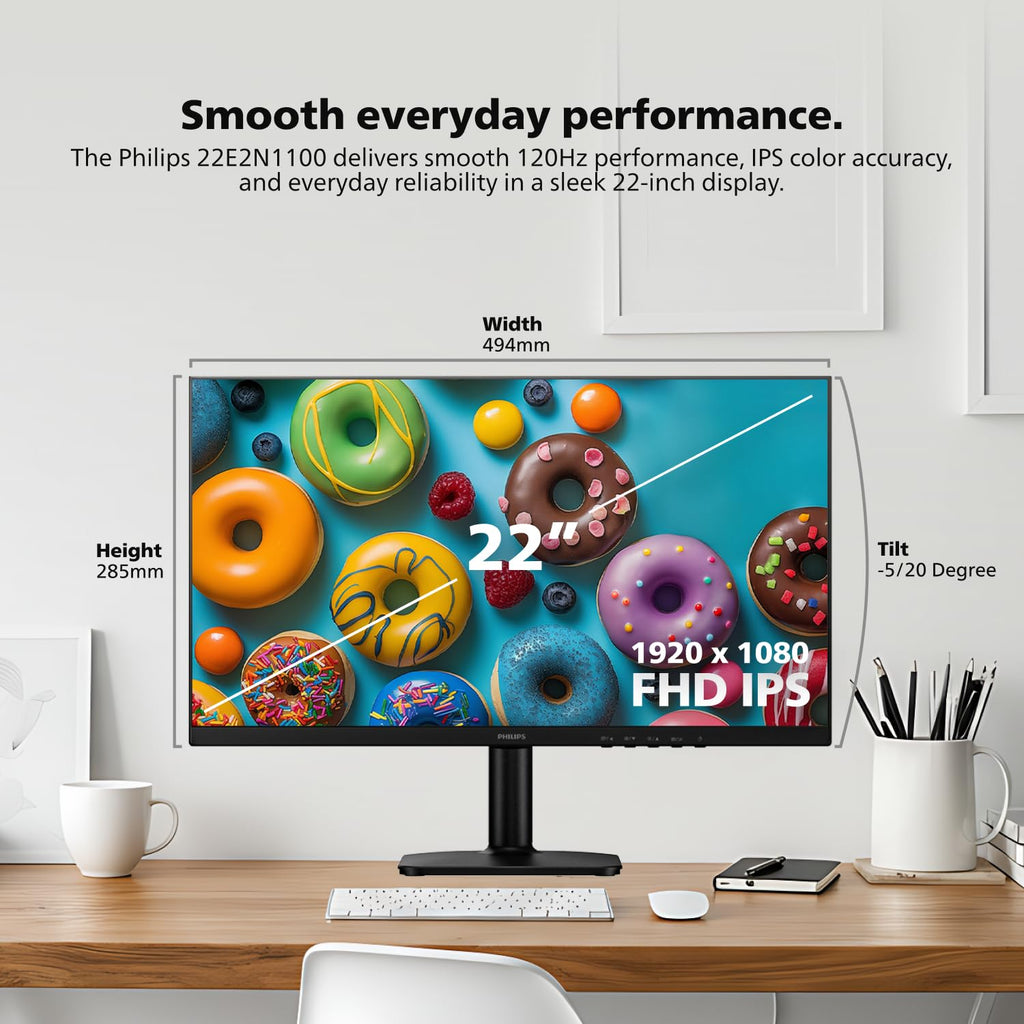 Philips 24 Inch Computer Monitor FHD 180Hz IPS, 24E2G2200