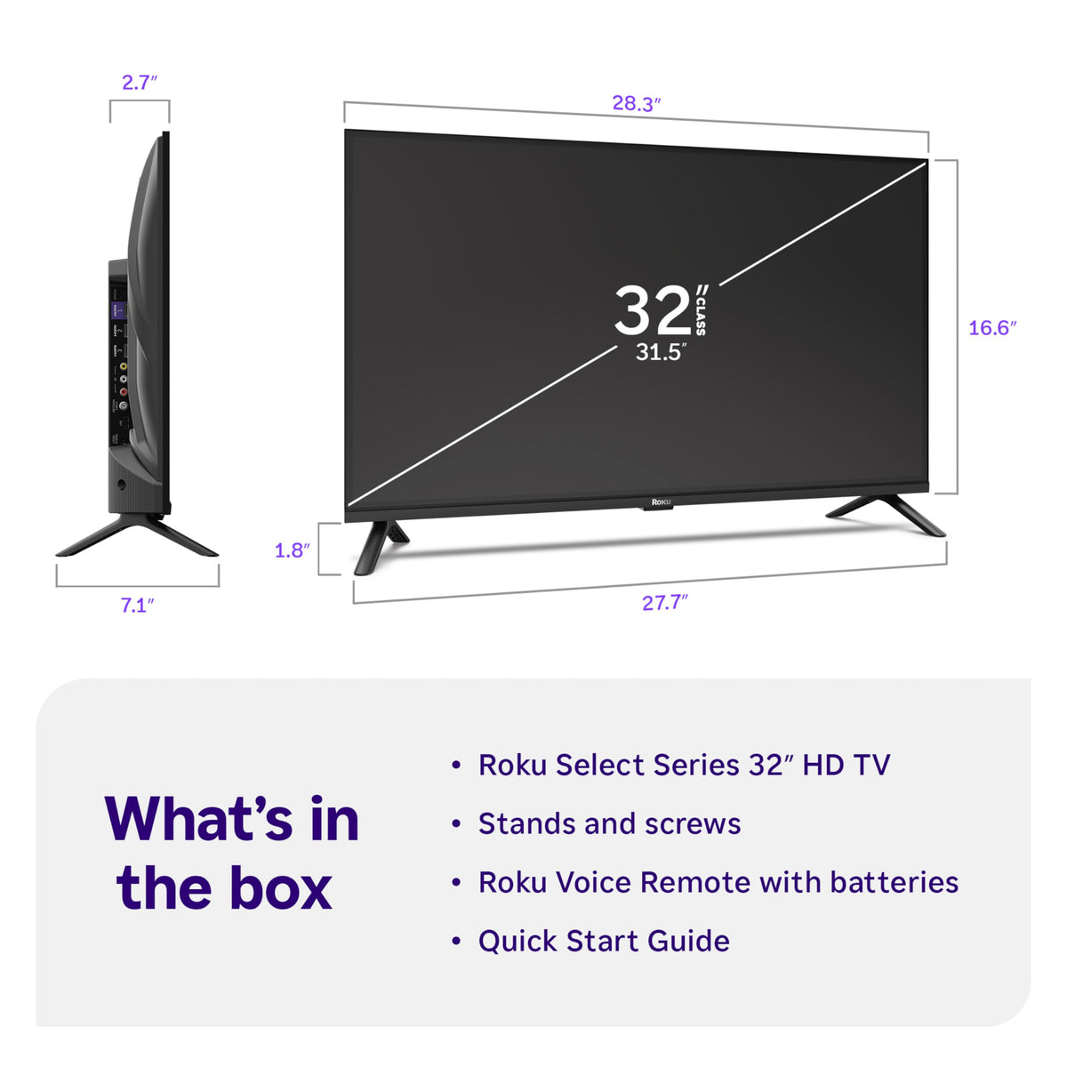 Roku 24-Inch 720p HD Smart TV with Voice Remote 2026