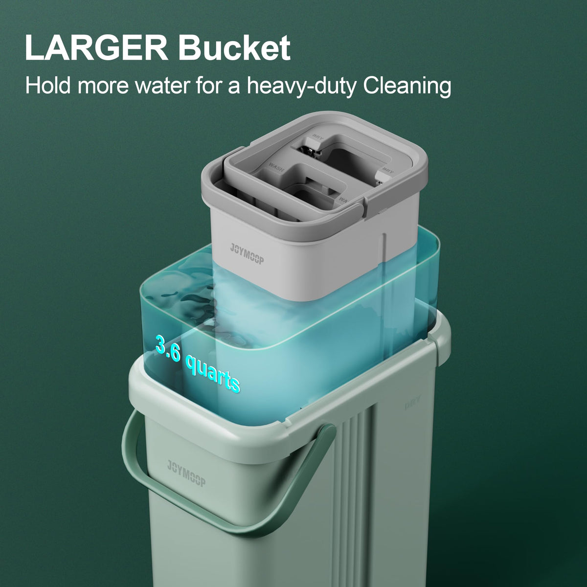 White Flat Mop and Bucket Set