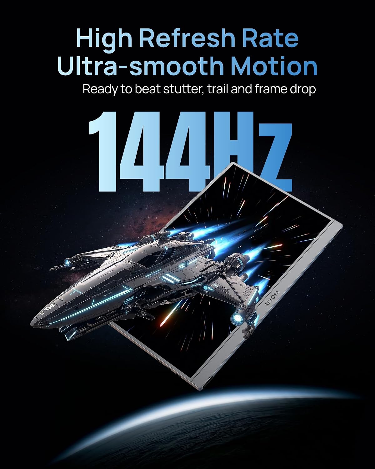 ARZOPA 16.1'' 144Hz Portable Gaming Monitor 106% sRGB - Z1FC