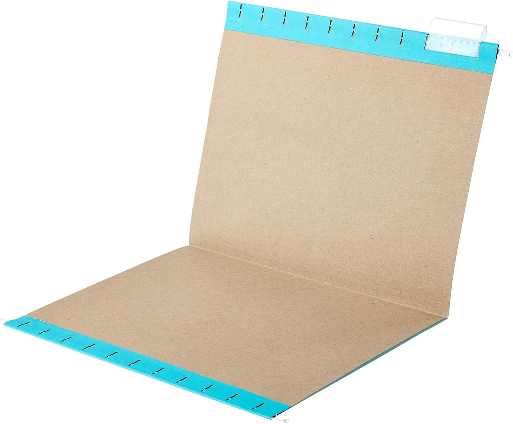 Amazon Basics Hanging File Folders with Adjustable Tabs, Sturdy Expandable Document Organizer, Letter Size 8.5x11 inch, Green, 25-Pack