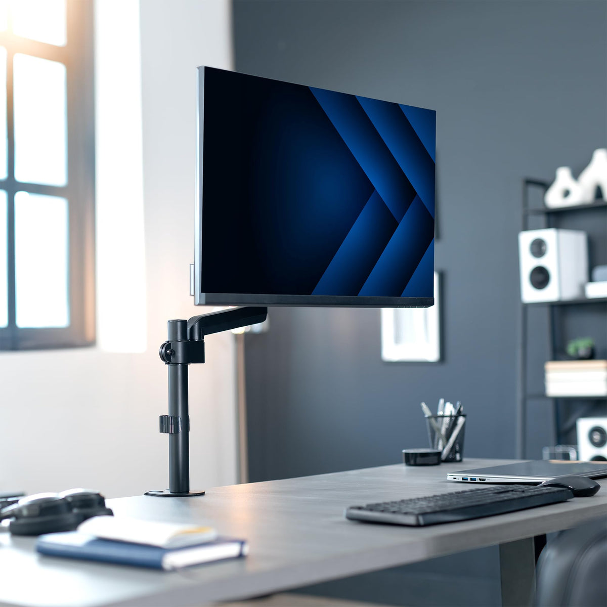 Triple Pneumatic Monitor Mount for 3 Screens up to 32 inches,