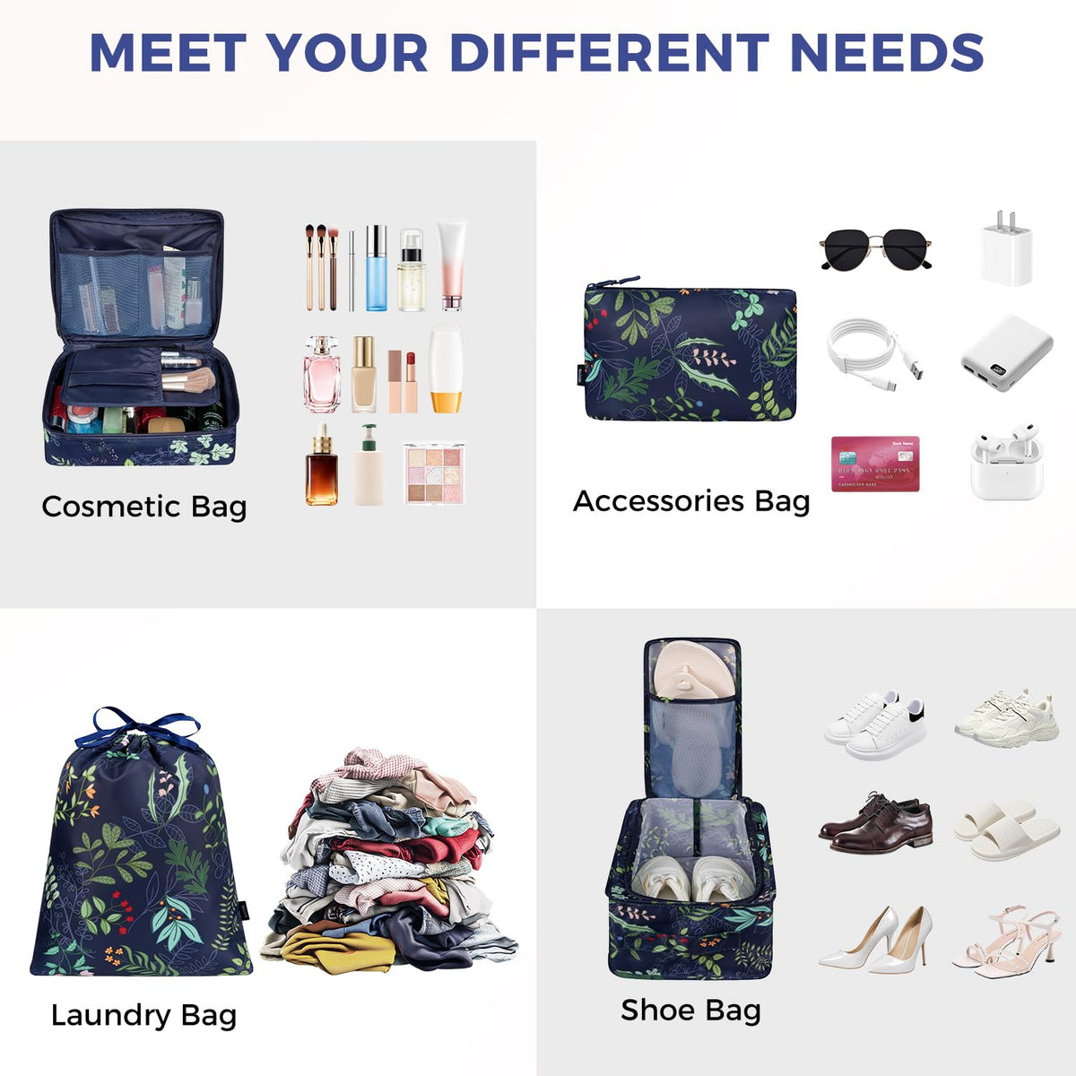8 Set Packing Cubes Luggage Packing Organizers