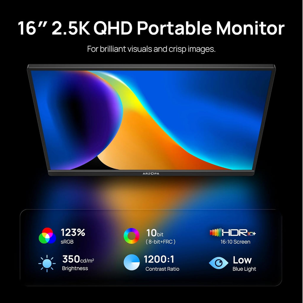 ARZOPA 16.1'' 144Hz Portable Gaming Monitor 106% sRGB - Z1FC
