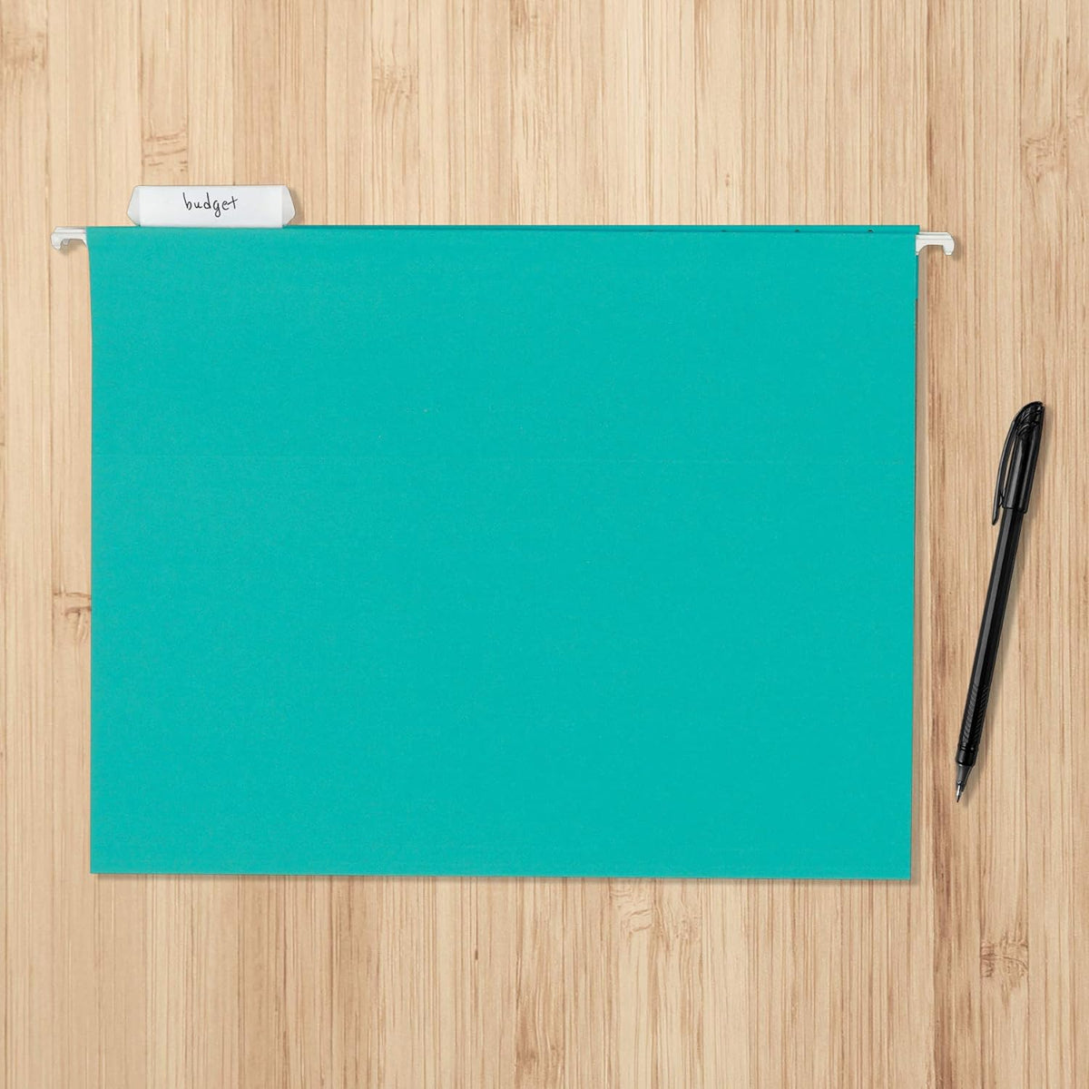 Amazon Basics Hanging File Folders with Adjustable Tabs, Sturdy Expandable Document Organizer, Letter Size 8.5x11 inch, Green, 25-Pack