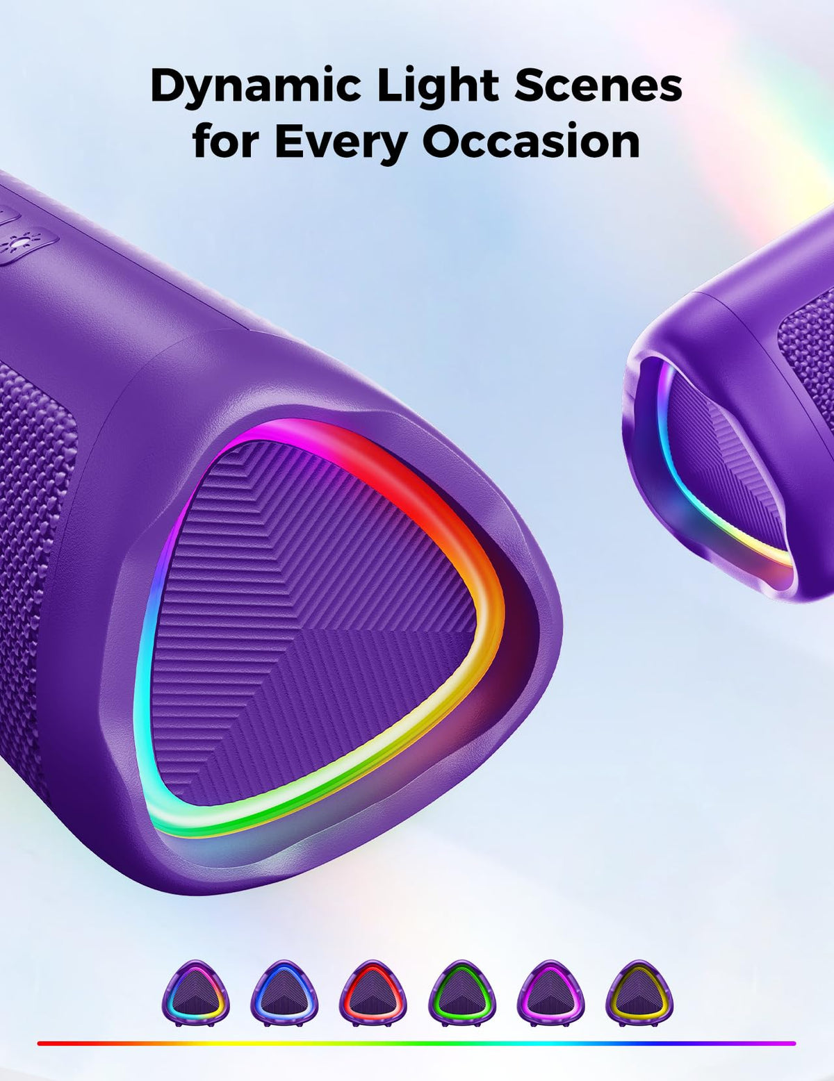Bluetooth Speaker, 20W HD Sound, Portable Wireless, IPX5 Waterproof, Up to 24H Playtime, TWS Pairing, for Home/Party/Outdoor/Camping/Beach Essentials, Electronic Gadgets, Birthday Gift (Black)