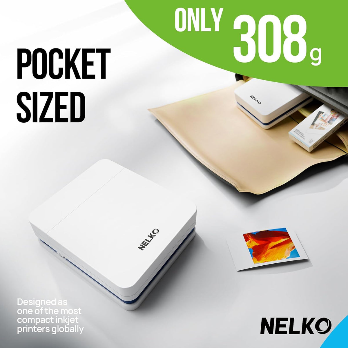 Nelko PP01 Photo Printer, 2x3 Portable Photo Printer