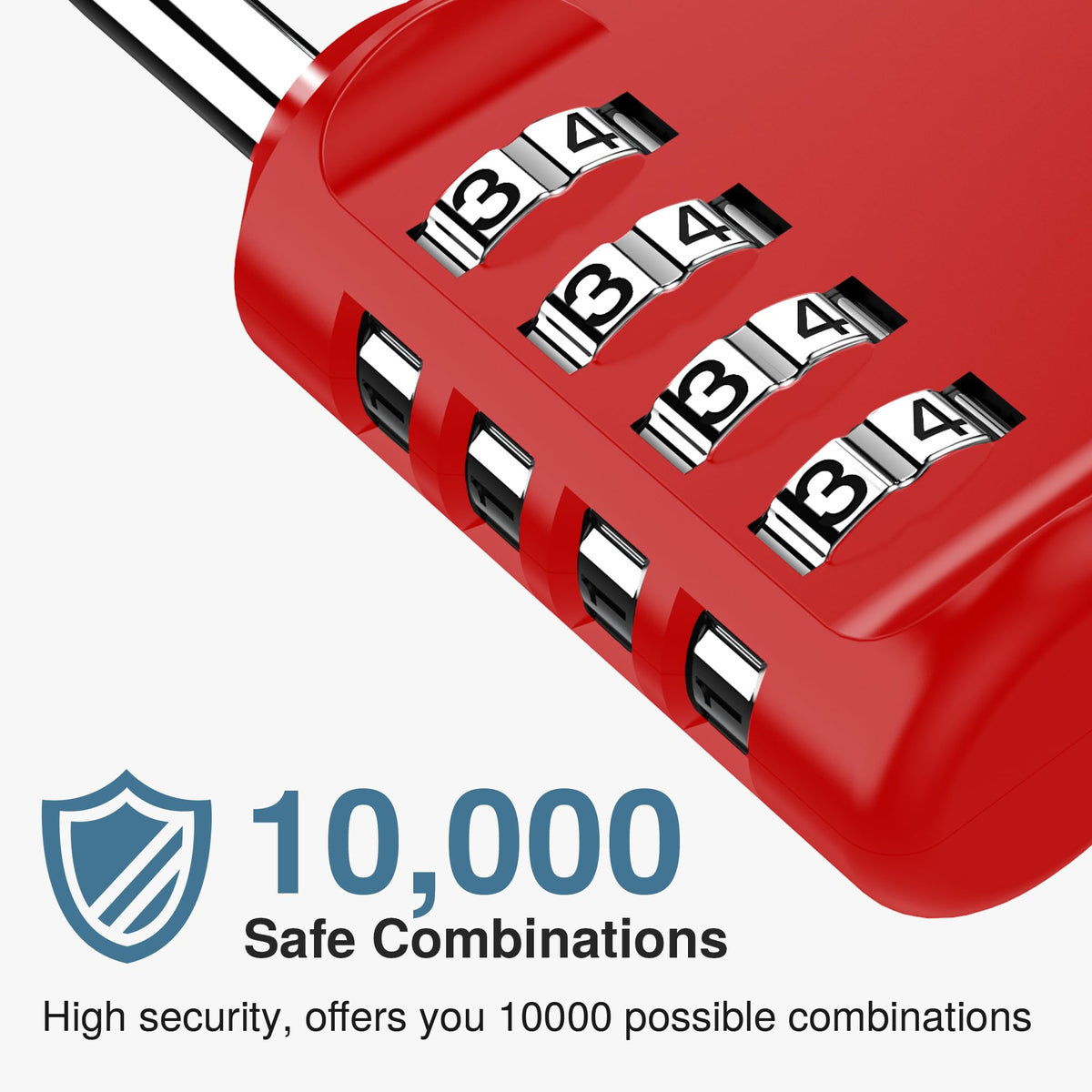 Puroma | 1 Combination Lock | 4 Digit Padlock | 2, 3, 4, & 10 Combo Packs