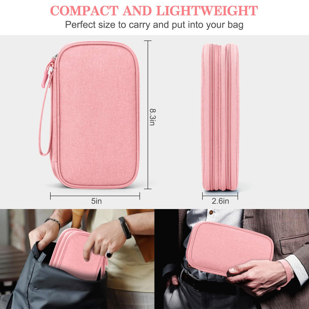 Electronic Organizer, Travel Tech Pouch Bag, Extra Large, Black | Water Resistant
