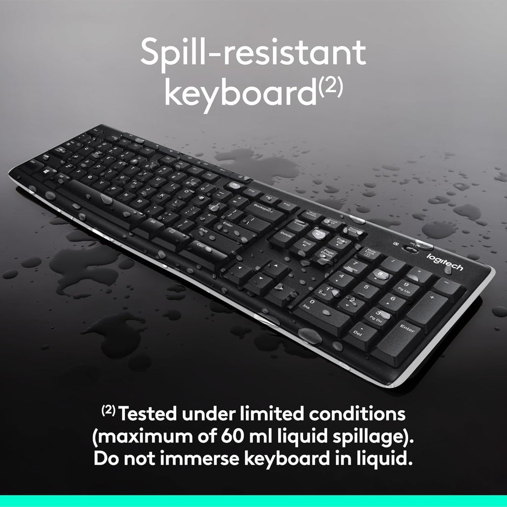 Logitech MK270 Full Size Wireless Keyboard and Mouse Combo