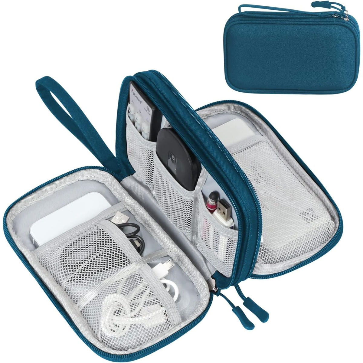 Electronic Organizer, Travel Tech Pouch Bag, Extra Large, Black | Water Resistant