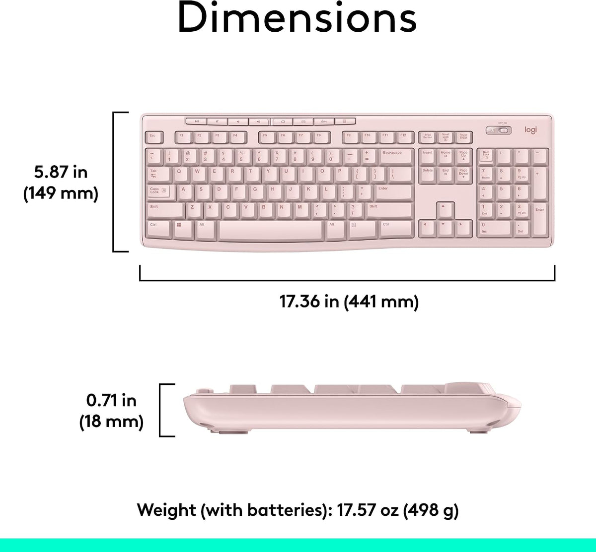 Logitech MK270 Full Size Wireless Keyboard and Mouse Combo