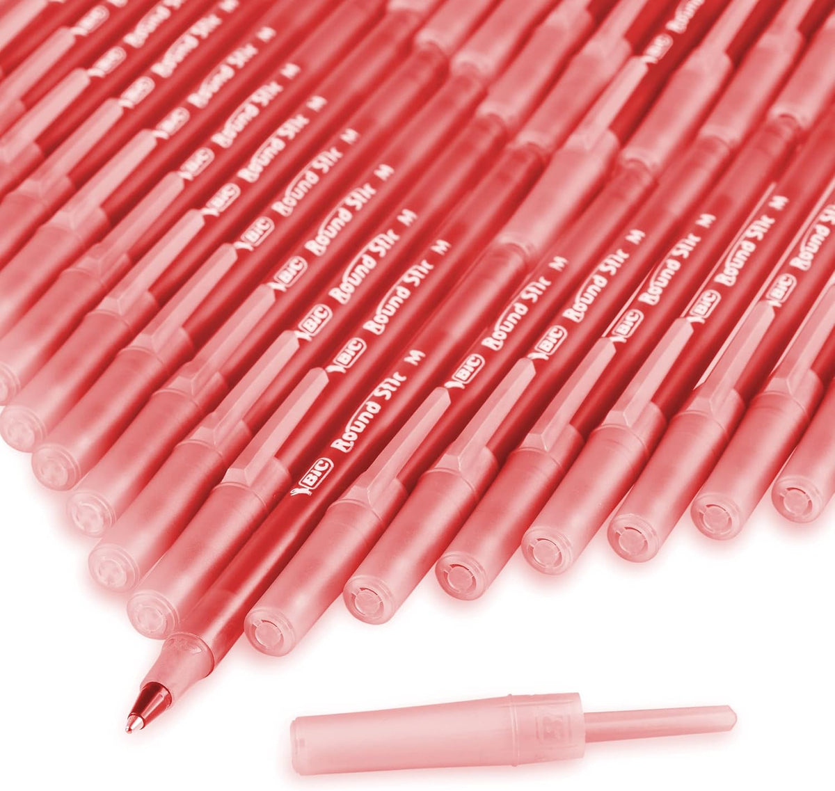 BIC Round Stic Xtra Life Blue Ballpoint Pens, 10-Count Pack, 1.0mm