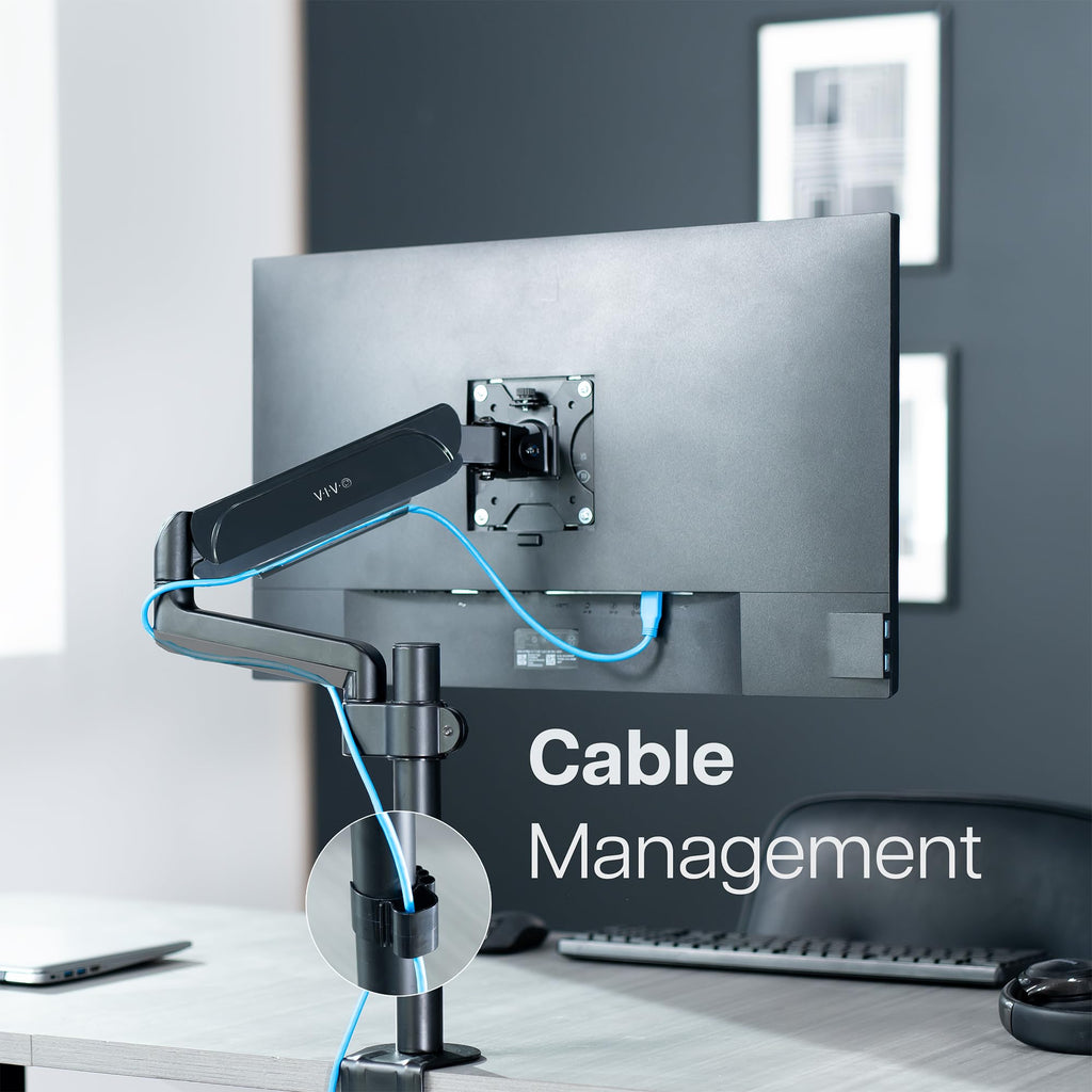 Triple Pneumatic Monitor Mount for 3 Screens up to 32 inches,