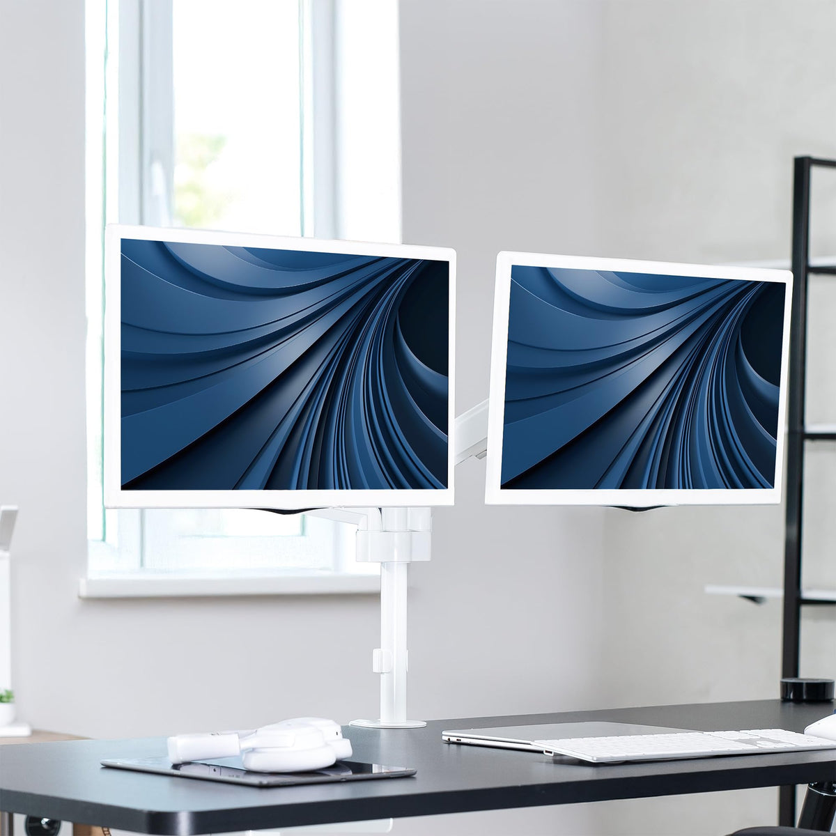 Triple Pneumatic Monitor Mount for 3 Screens up to 32 inches,