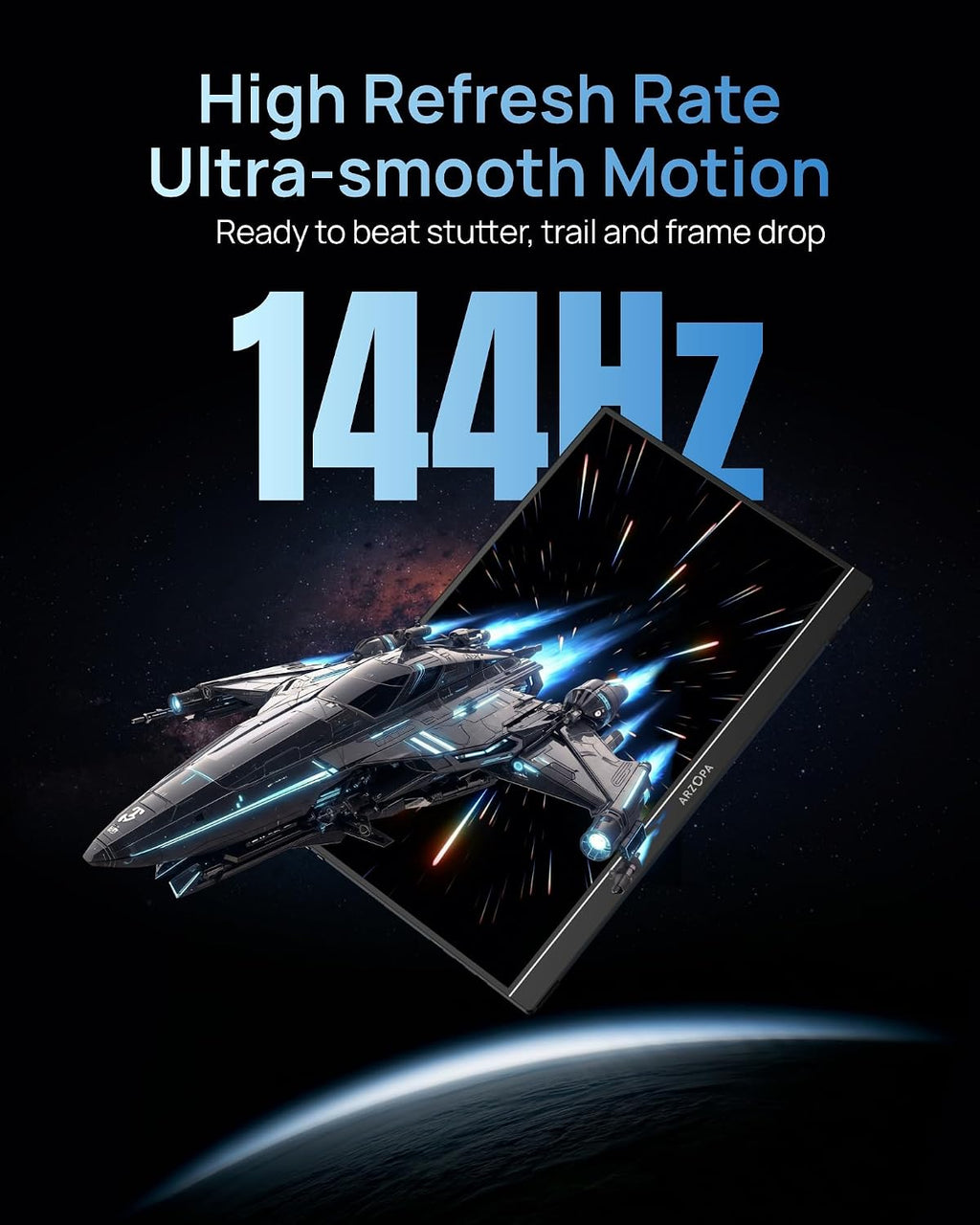 ARZOPA 16.1'' 144Hz Portable Gaming Monitor 106% sRGB - Z1FC