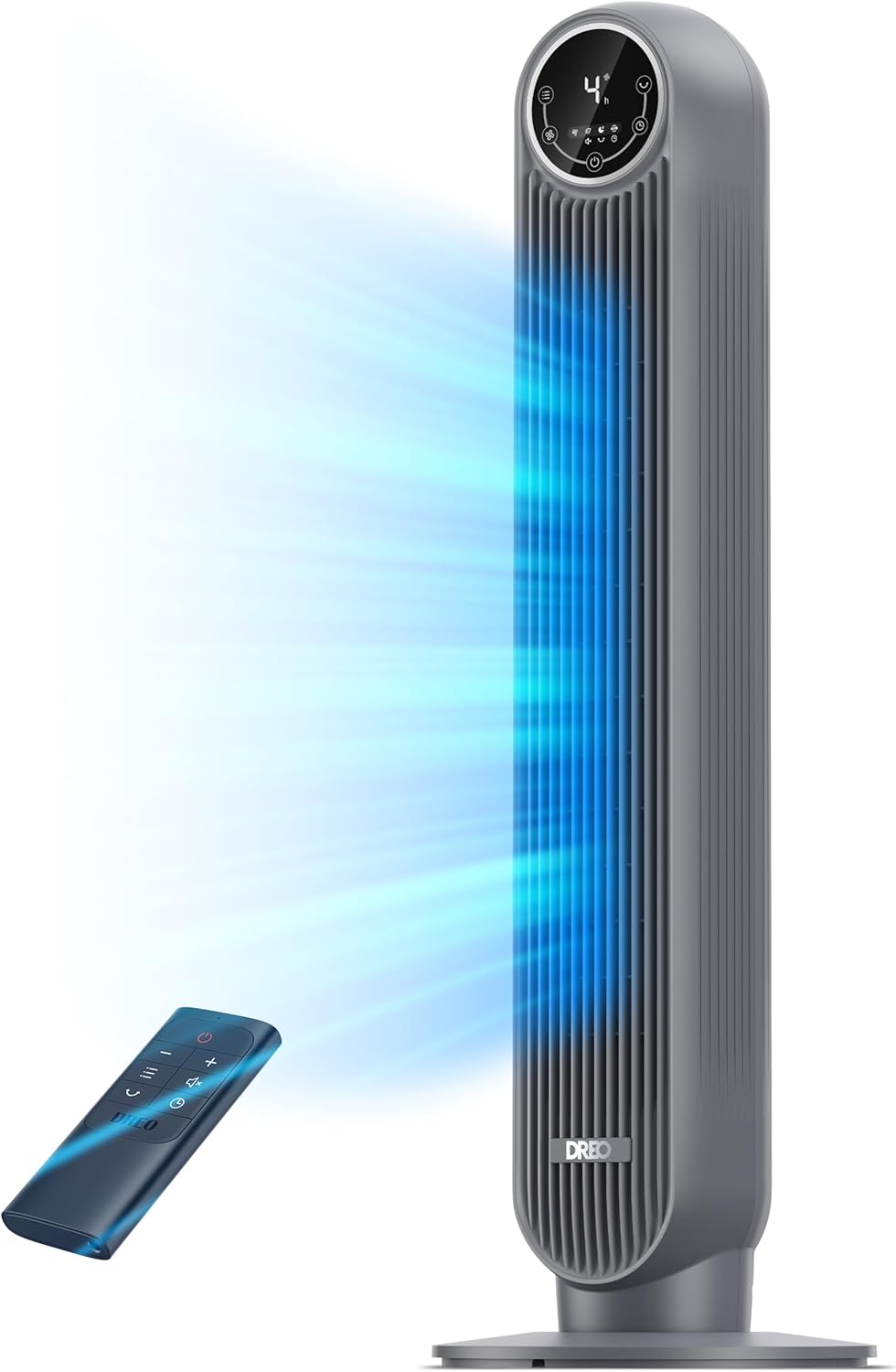 DREO Tower Fan for Bedroom, 25ft/s Velocity, 28dB Ultra Quiet, 4 Speeds