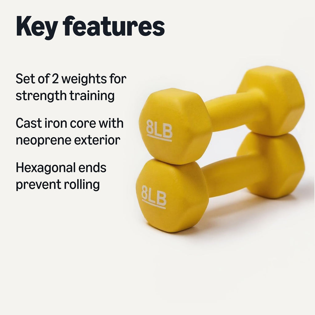 Amazon Basics Neoprene Hand Dumbbell Weights for Exercise & Toning
