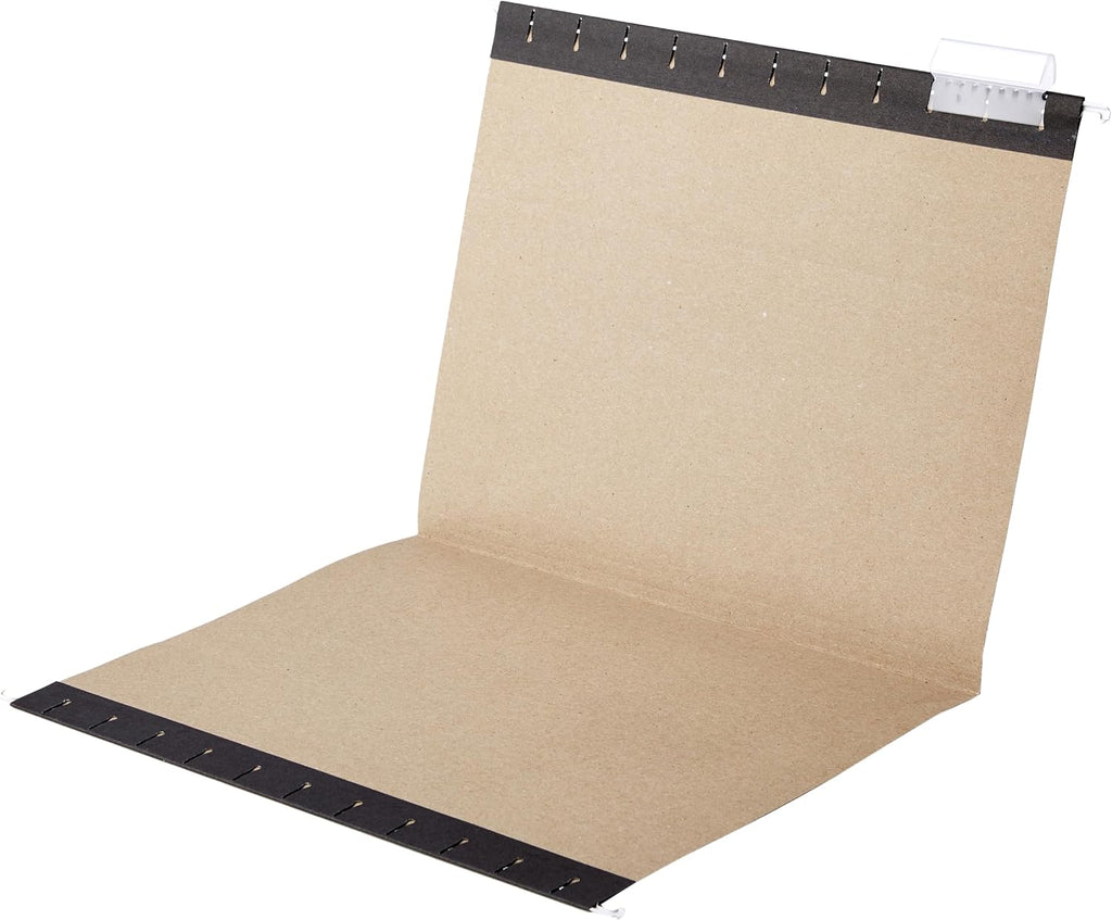 Amazon Basics Hanging File Folders with Adjustable Tabs, Sturdy Expandable Document Organizer, Letter Size 8.5x11 inch, Green, 25-Pack
