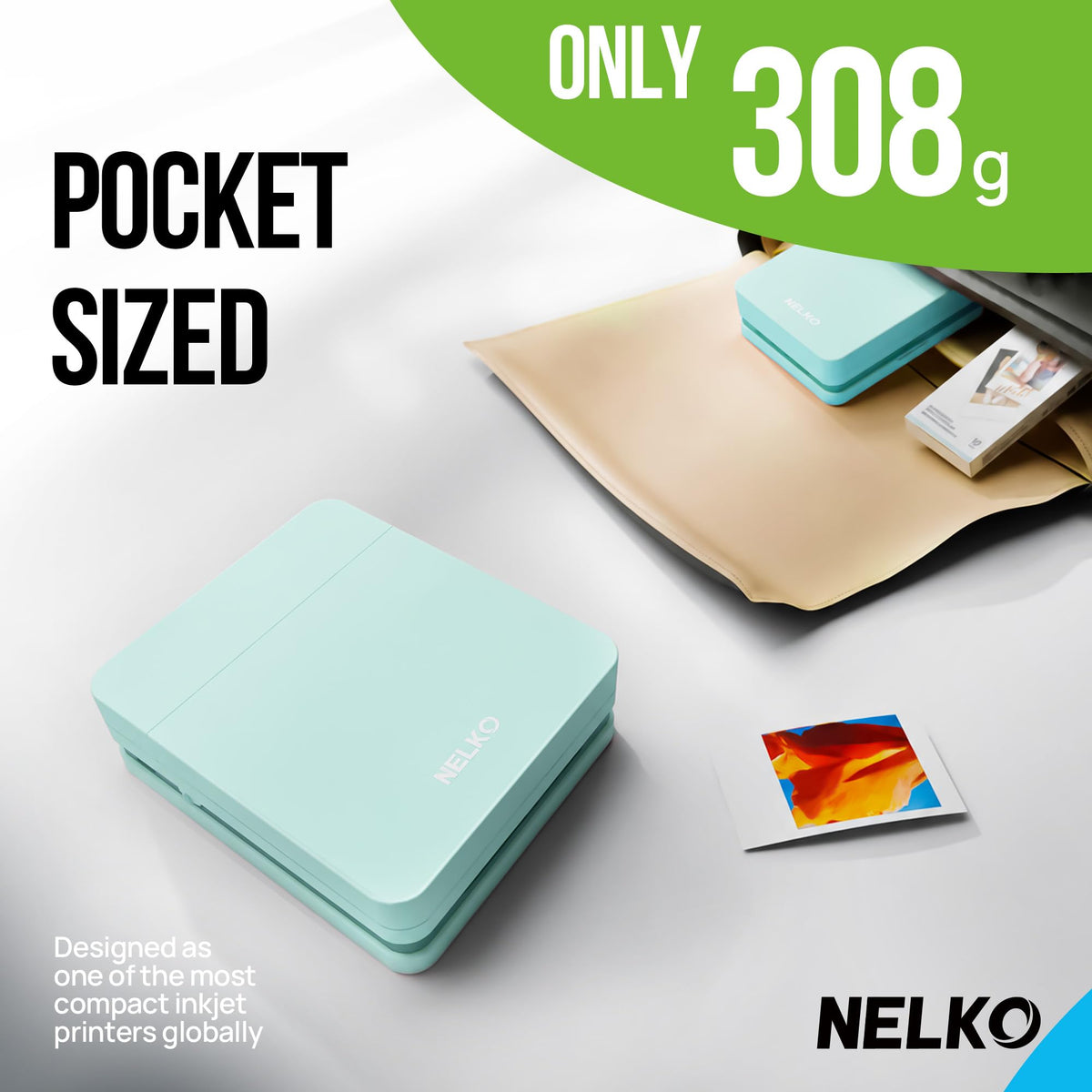 Nelko PP01 Photo Printer, 2x3 Portable Photo Printer