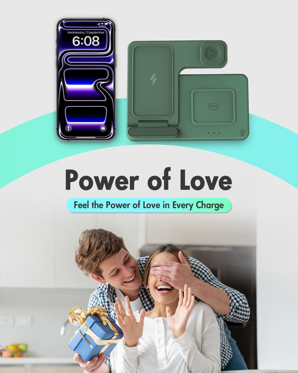 Wireless Charging Station for Apple Devices | 3 in 1 (I phones, Apple Watches, Airpods