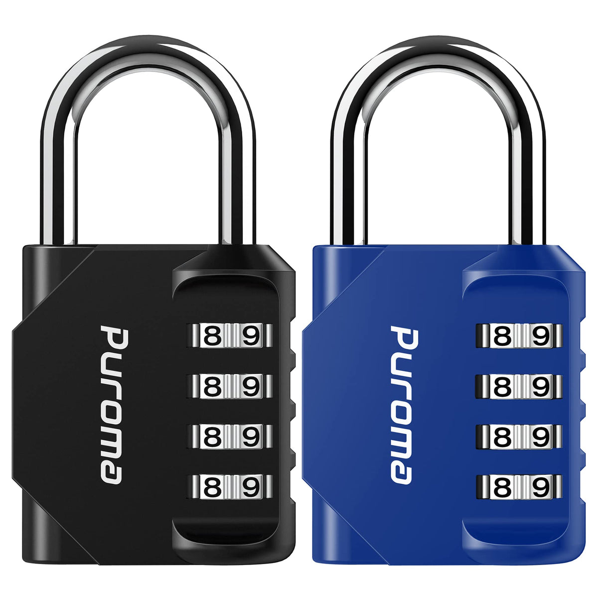 Puroma | 1 Combination Lock | 4 Digit Padlock | 2, 3, 4, & 10 Combo Packs