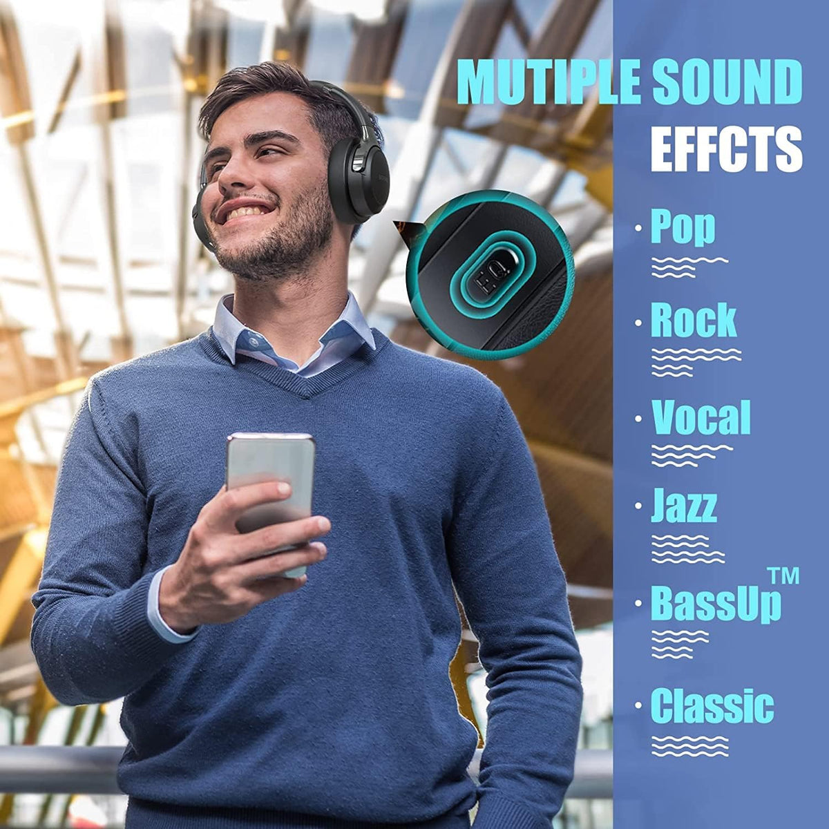 BERIBES Bluetooth Headphones Over Ear Wireless