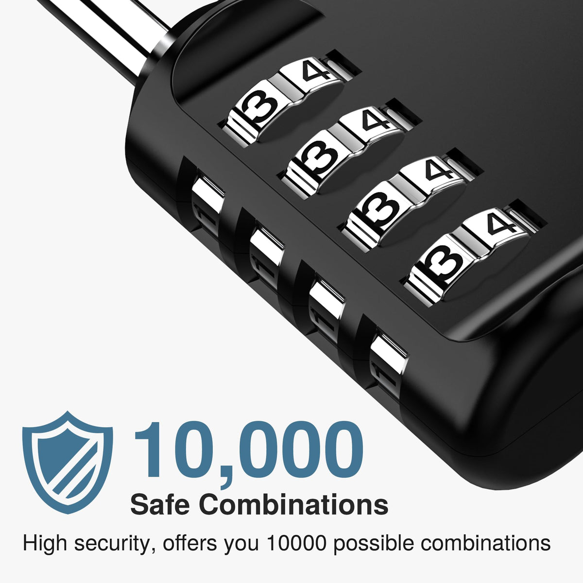 Puroma | 1 Combination Lock | 4 Digit Padlock | 2, 3, 4, & 10 Combo Packs