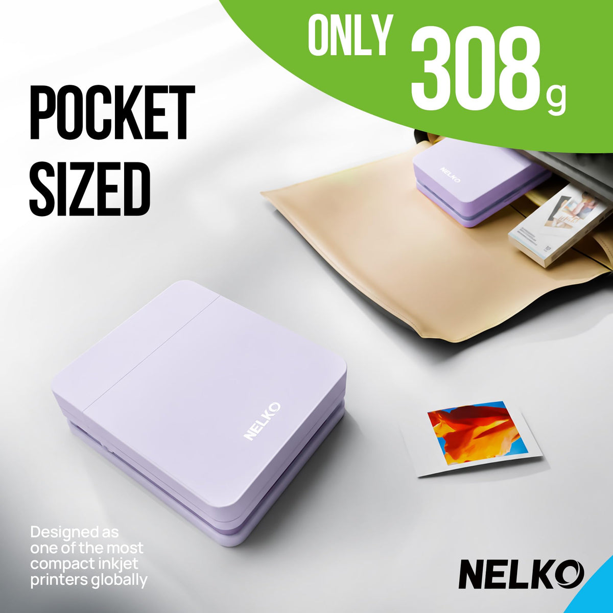 Nelko PP01 Photo Printer, 2x3 Portable Photo Printer