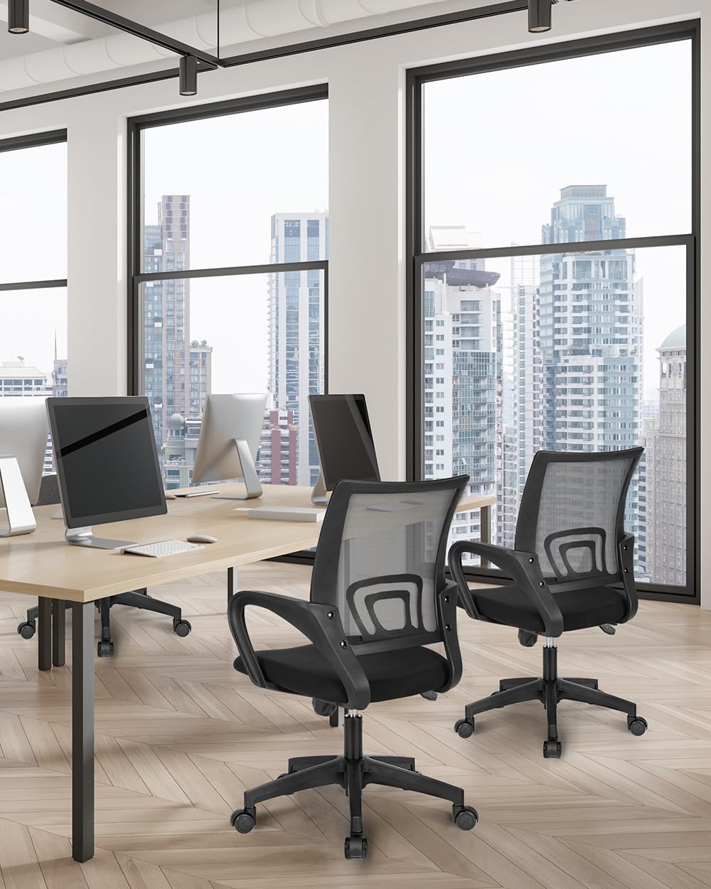 Office Computer Chair Ergonomic Mid-Back Mesh Desk