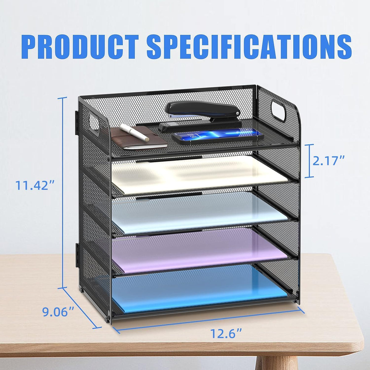 Supeasy 2 Pack 5-Tier Desk Organizer