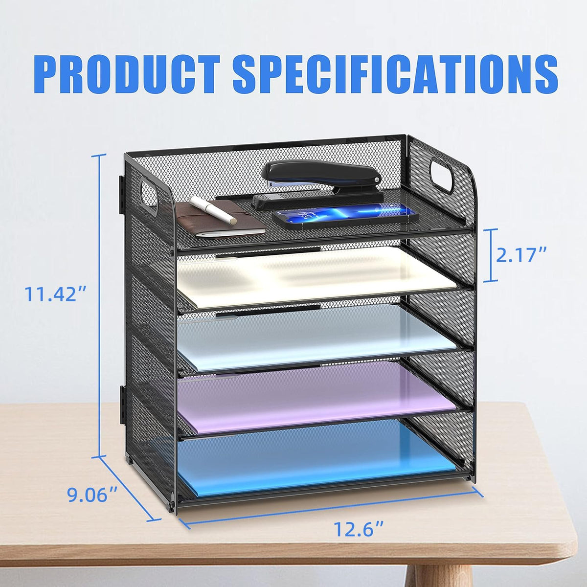 Supeasy 2 Pack 5-Tier Desk Organizer