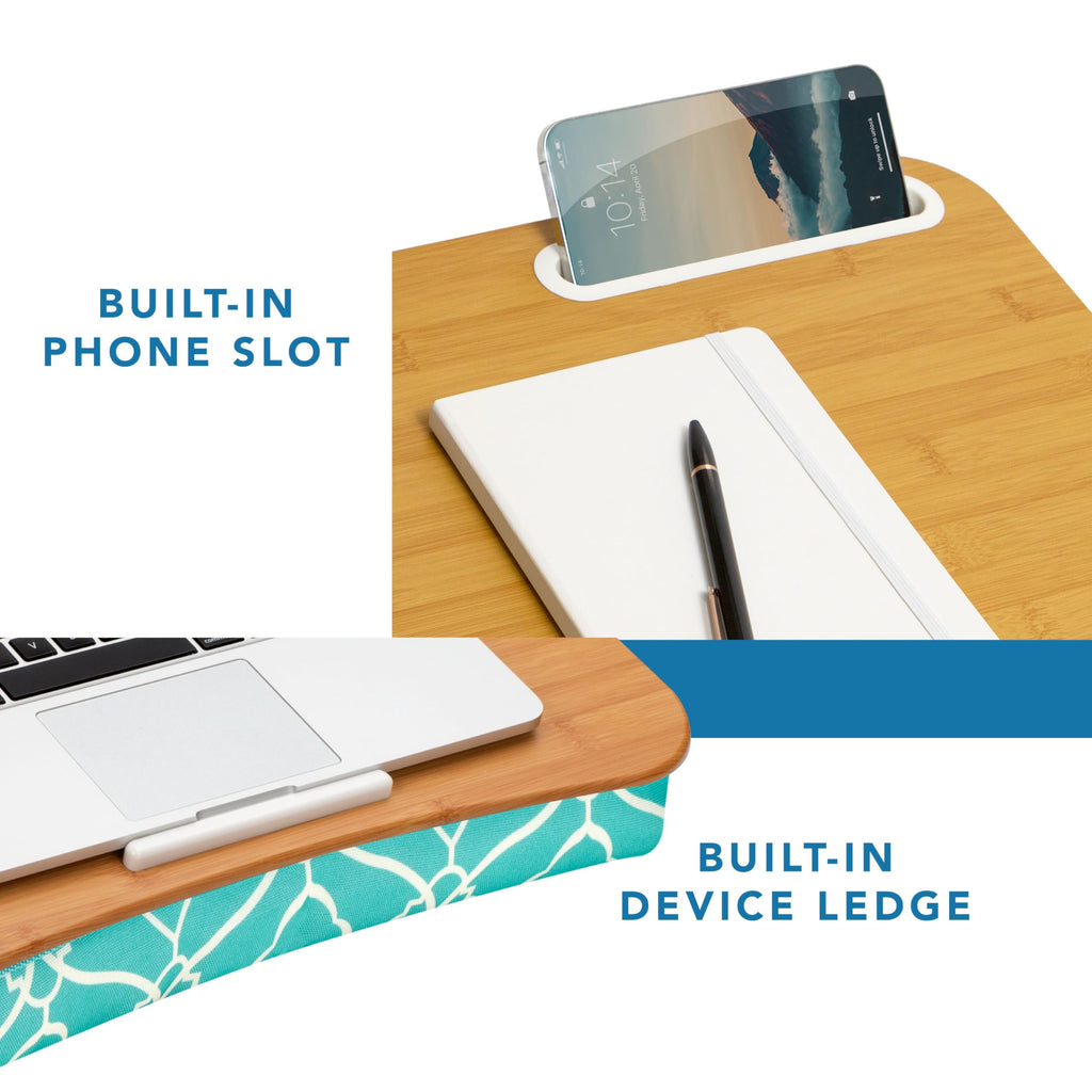 Designer Lap Desk – Fits 15.6” Laptop w/. Phone Holder