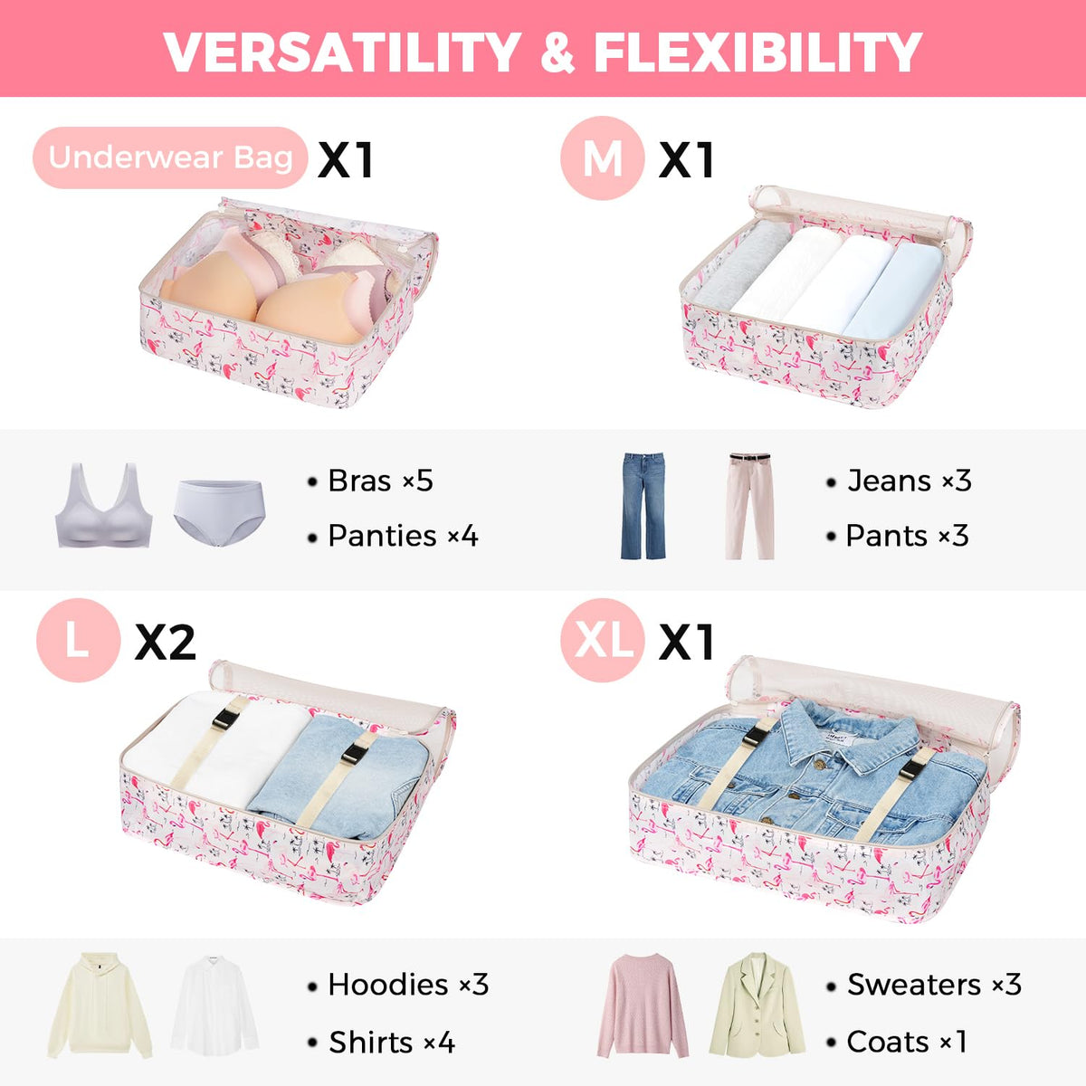 8 Set Packing Cubes Luggage Packing Organizers