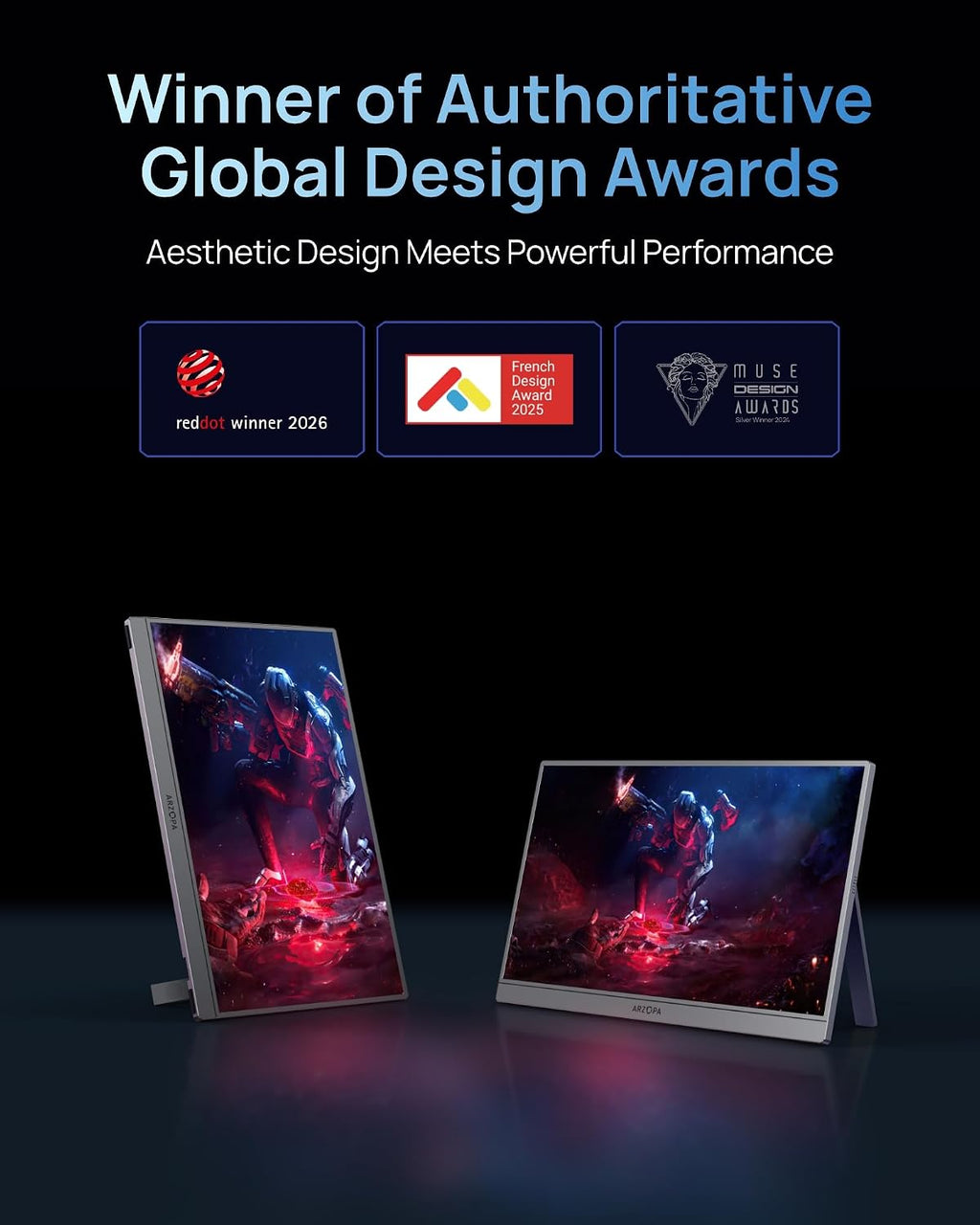 ARZOPA 16.1'' 144Hz Portable Gaming Monitor 106% sRGB - Z1FC